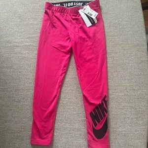 Girls Pink Nike Leggings- Size 6X